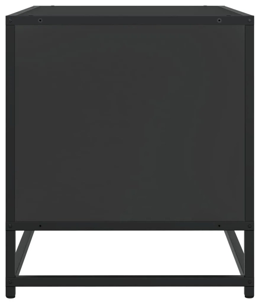 fekete szerelt fa és fém TV-szekrény 120,5x40x46 cm