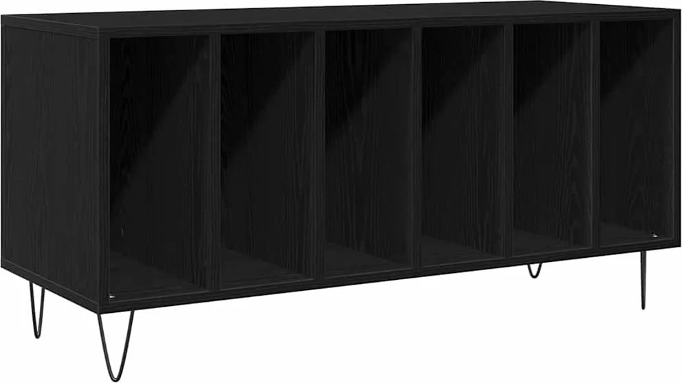 vidaXL Hanglemez szekrény Fekete tölgy 100 x 38 x 48 cm Faanyag