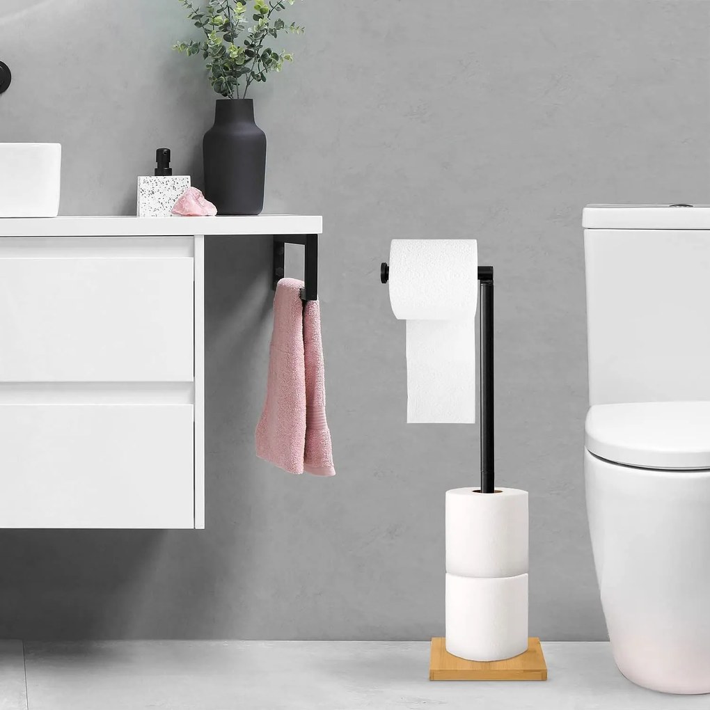Álló WC papír tartó Black 322745