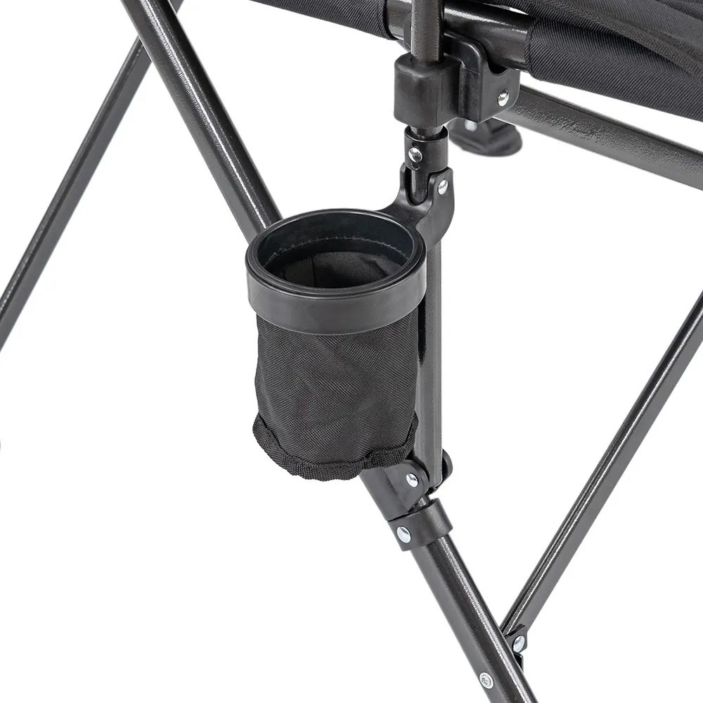 Leziter XL karfás horgász szék pohártartóval fekete