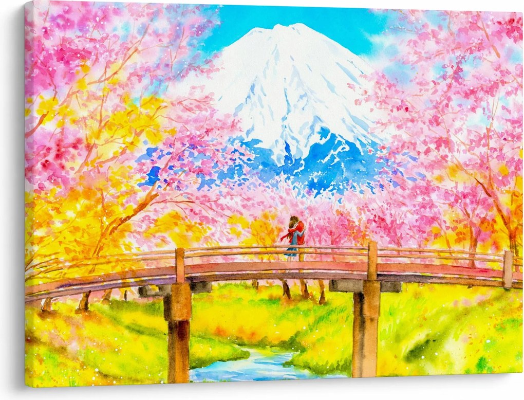 Kép - festett pár, akvarell (70x50 cm)