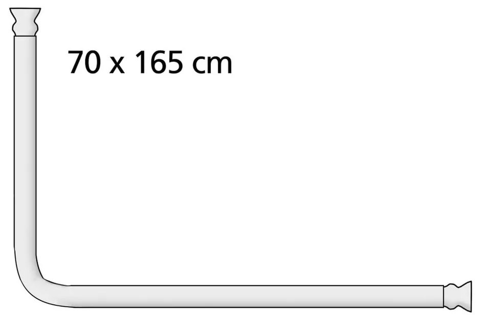 Fehér univerzális sarok zuhanyfüggönyrúd, ø 2,8 cm - Wenko