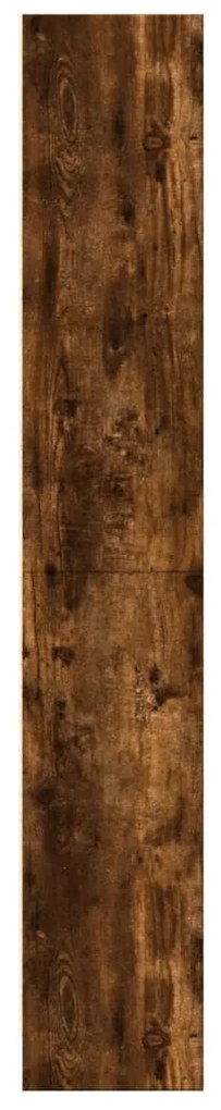 füstös tölgy színű szerelt fa könyvszekrény 60 x 24 x 143 cm