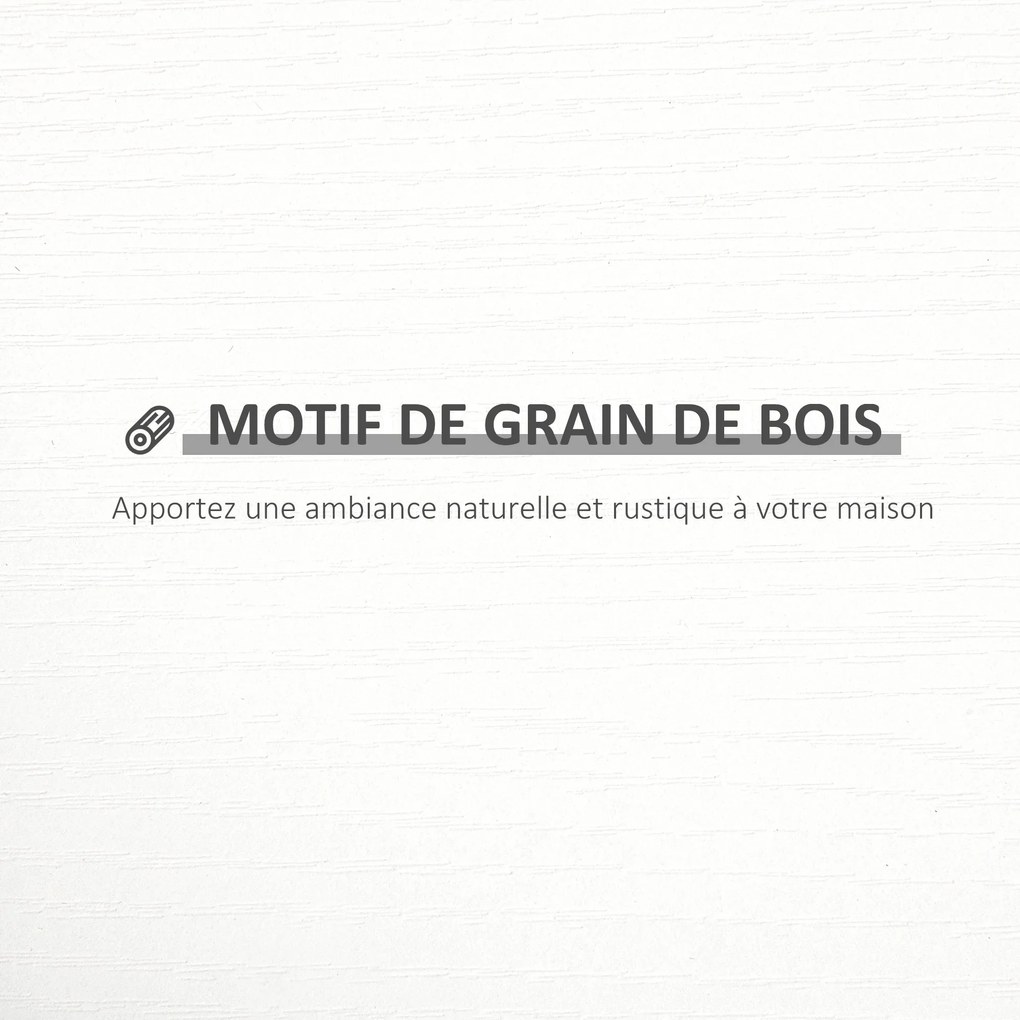 HOMCOM 3 darabos fehér faerezetű lebegő falpolc készlet - 80L x 18W x 18H cm - teljes rögzítő készlet tartalmazza - MDF | Aosom