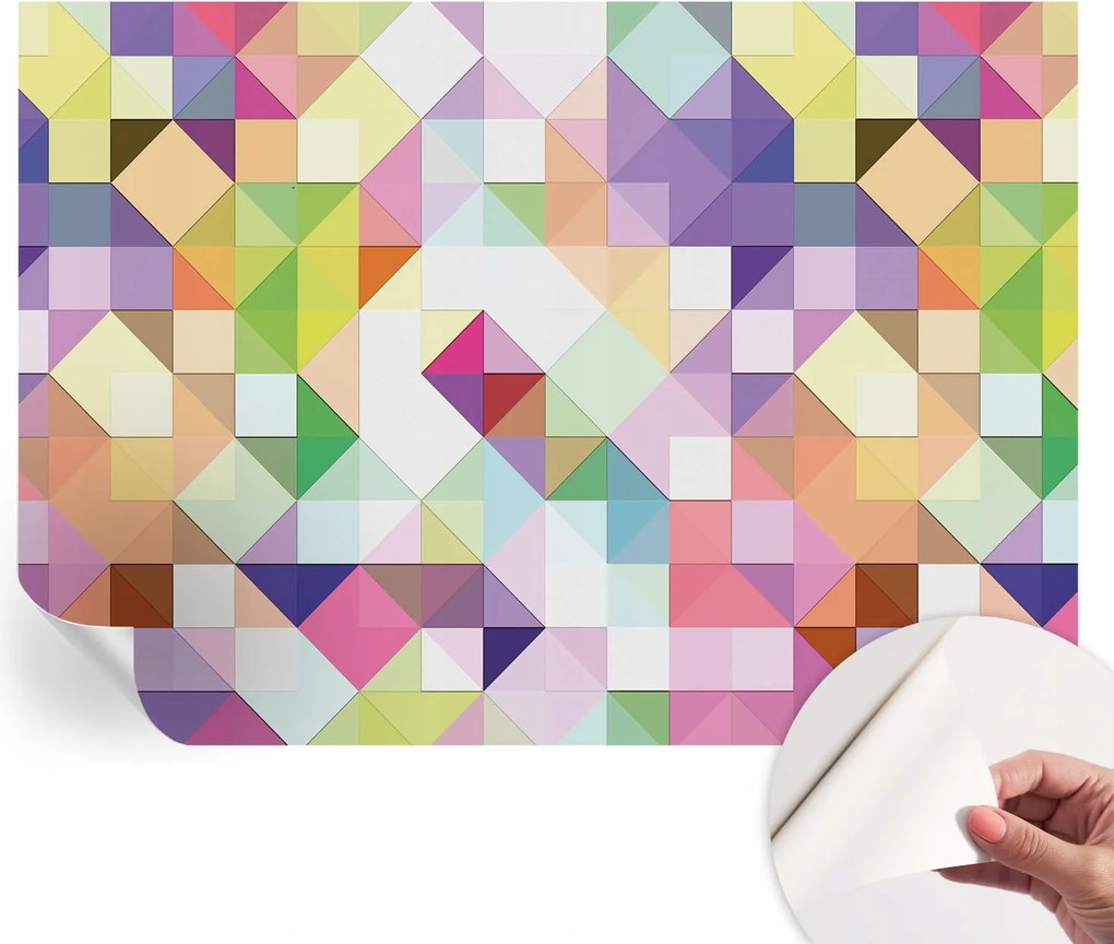 Design fali fotótapéta öntapadós Színes formák 208x146 cm