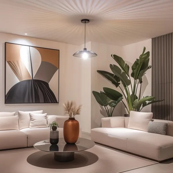 Brilagi - Zsinóros LED függeszték CERIA WIRE 1xE27/40W/230V átm. 26 cm fekete