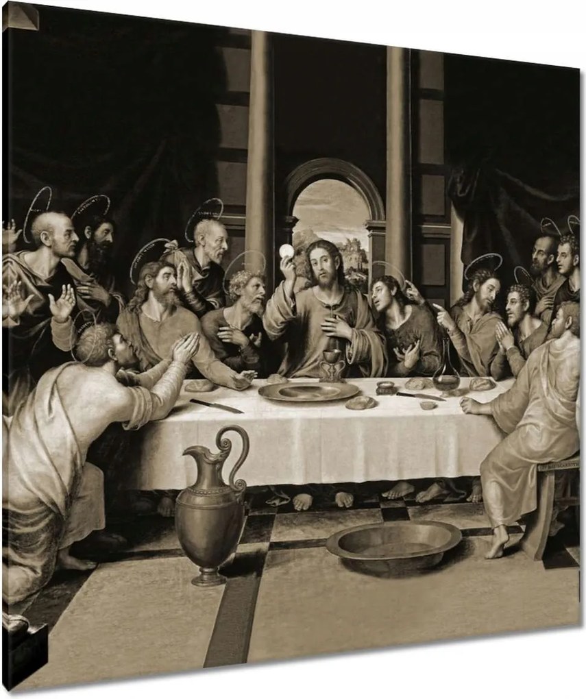 Vászonkép 90x90 Utolsó vacsora Biblia