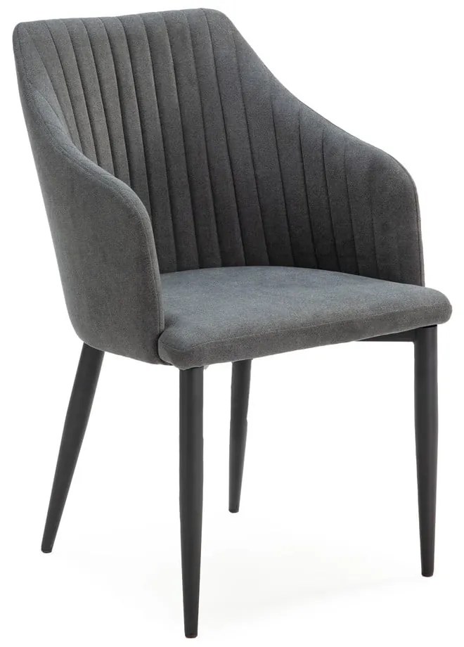 Sötétszürke kárpitozott étkezőfotel szett 2 db-os Nadi – Marckeric