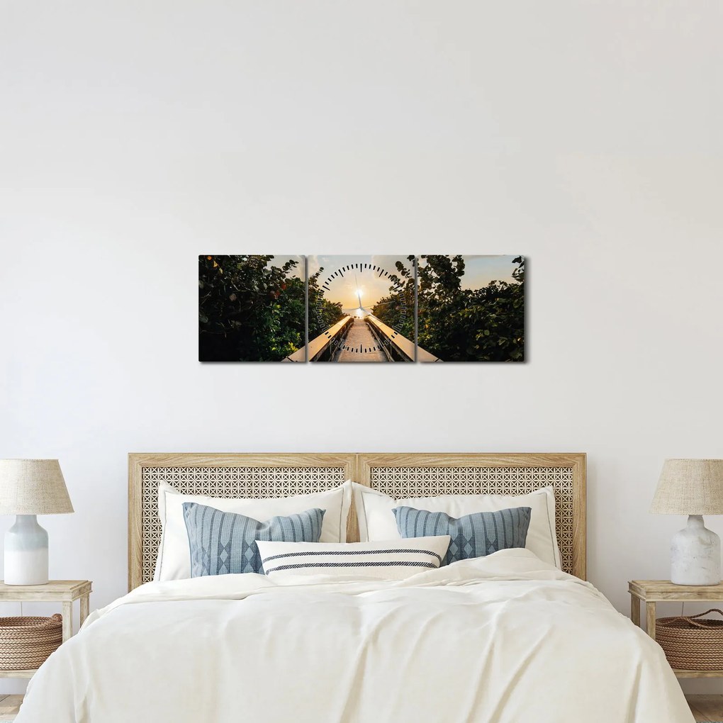 Kép - út a naphoz (órával) (90x30 cm)