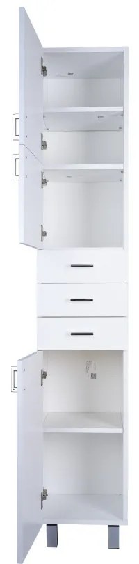Viva STYLE fürdőszobai ÁLLÓSZEKRÉNY 192 magas POLCOS - BALOS - 35 x 28 x 192 cm