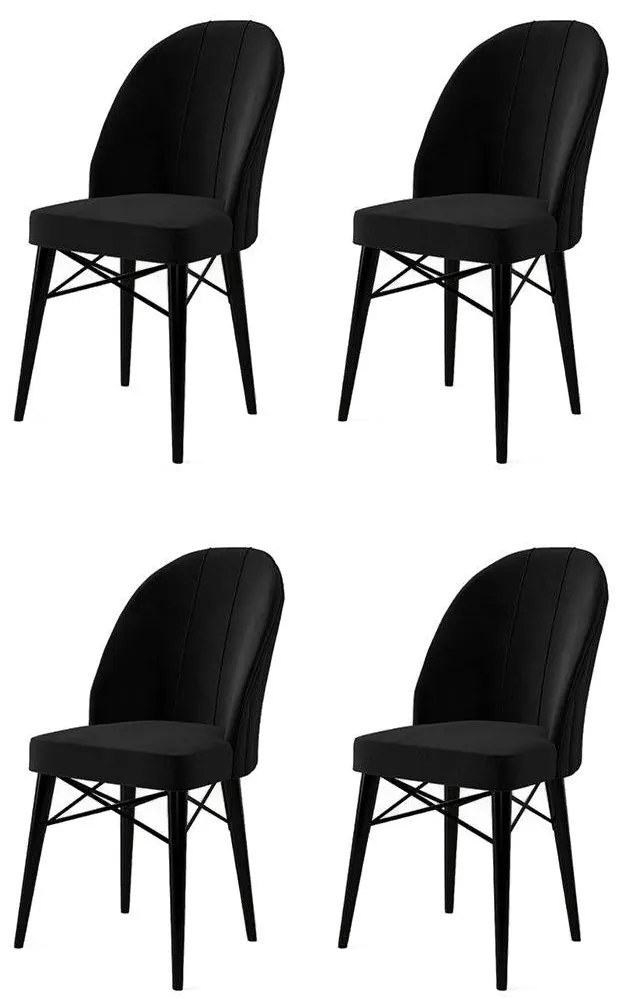 Étkezőszék szett (4 db) Ritim - Fekete