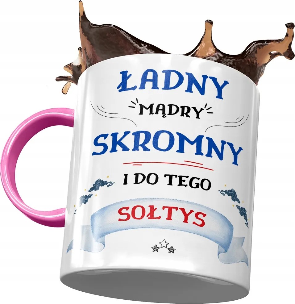 Rózsaszín bögre Szolnoknak Szép Okos Szerény Nyomtatott Fotóval