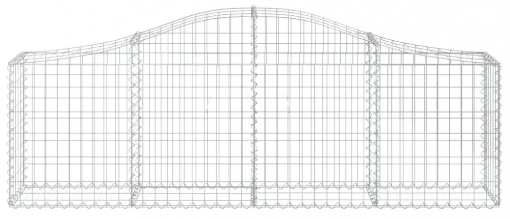 5 db íves horganyzott vas gabion kosár 200x30x60/80 cm