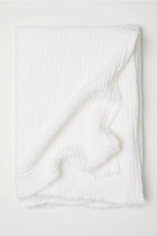 Muszlin ágynemű fehér Ágynemű mérete: Gyermek méret 90x135 cm, A csomag tartalma: Készletcsomagolás