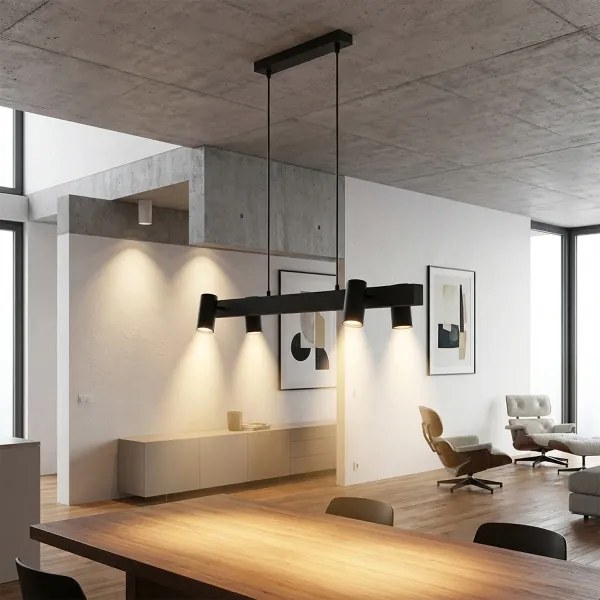 BRILAGI - LED RGBW dimmelhető kábelen függesztett csillár SELE 4xGU10/6,5W/230V fekete