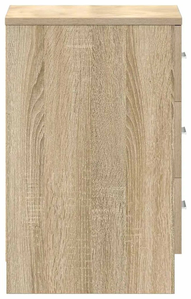 2 db sonoma tölgy szerelt fa éjjeliszekrény 38 x 35 x 56 cm