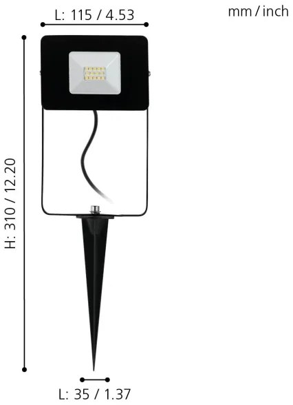 Eglo 97471 - LED Reflektor FAEDO 4 LED/10W/230V