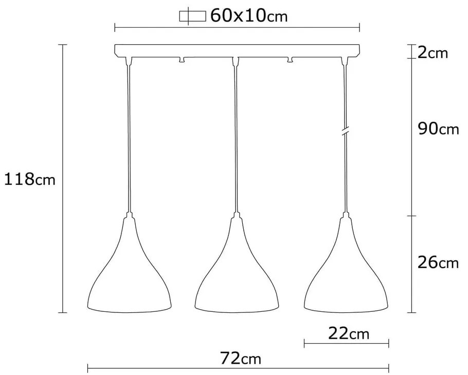 Fekete függőlámpa fém búrával Berceste – Opviq lights