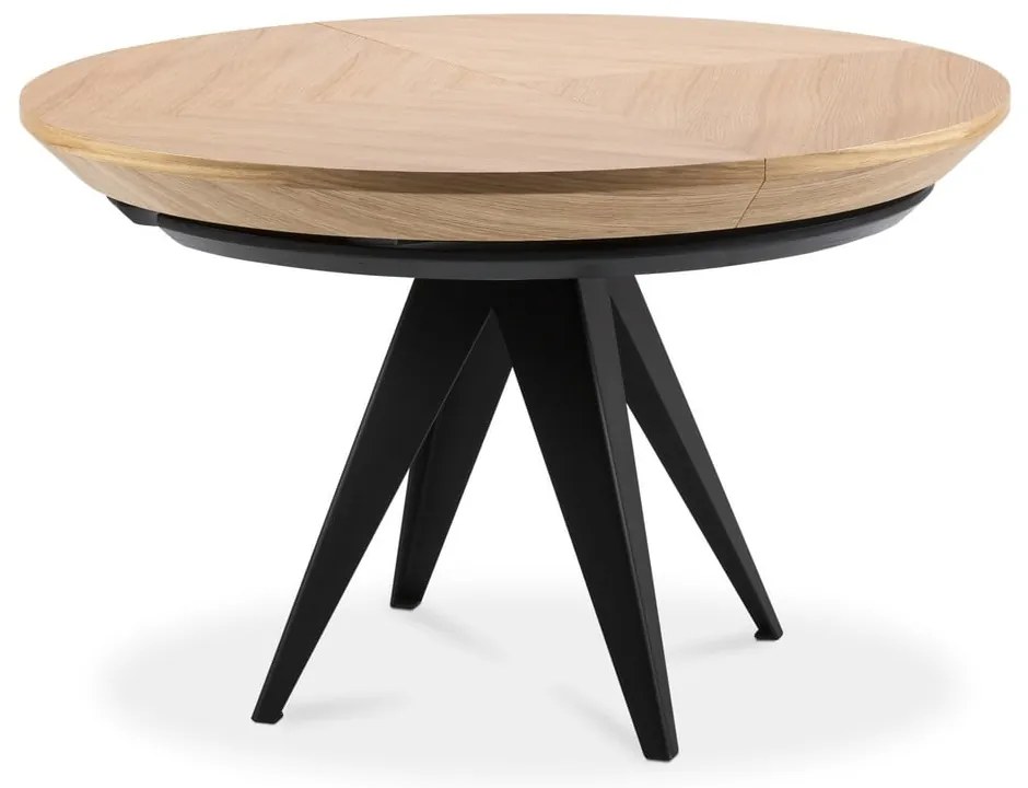 Magnus bővíthető étkezőasztal fekete fémlábakkal, ø 120 cm - Windsor & Co Sofas