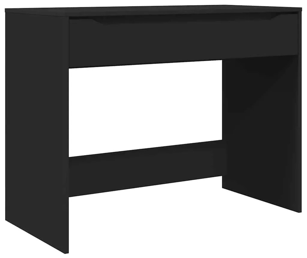 vidaXL Asztal fiókkal tárolóval Fekete 100 x 50 x 78 cm Faanyag