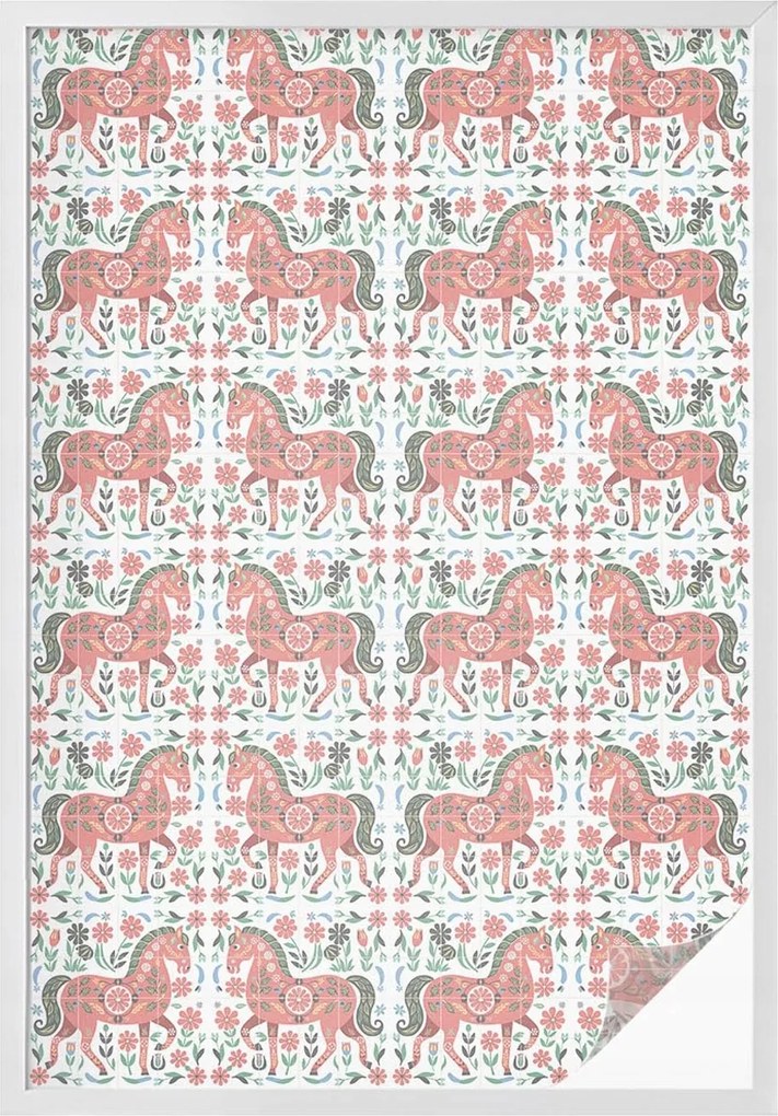 Ablakfólia Szélvédő Adatvédelem Színes lovak 100x146 cm