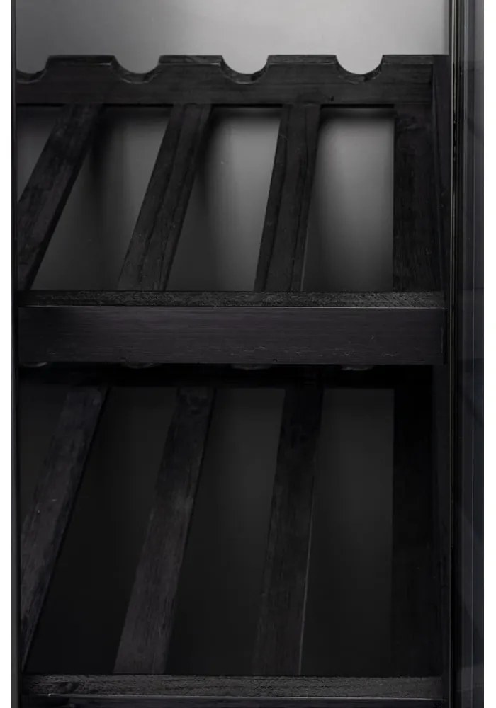 Fekete fenyőfa bortartó szekrény 10 palackhoz, 52x103 cm Rob - White Label