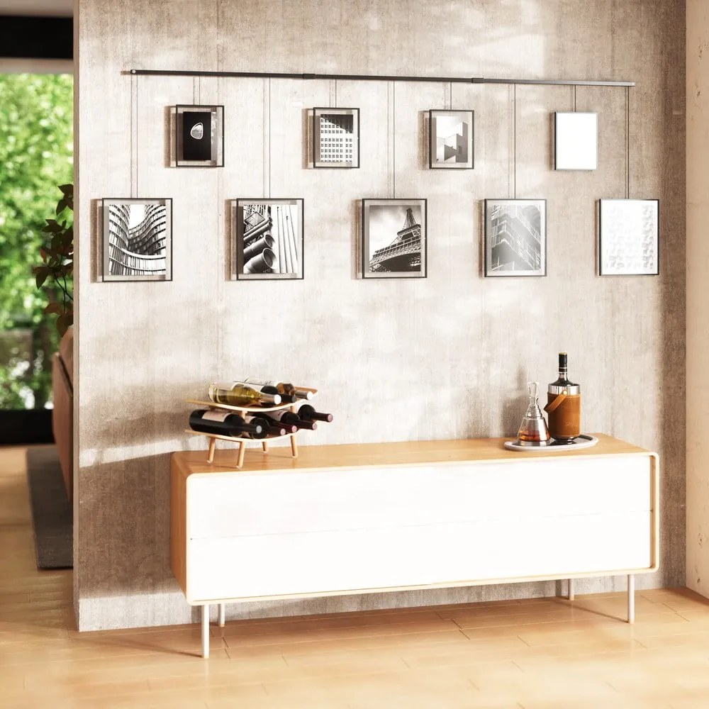 Fekete fém fali képkeret szett 9 db-os 223x77,5 cm Exhibit – Umbra
