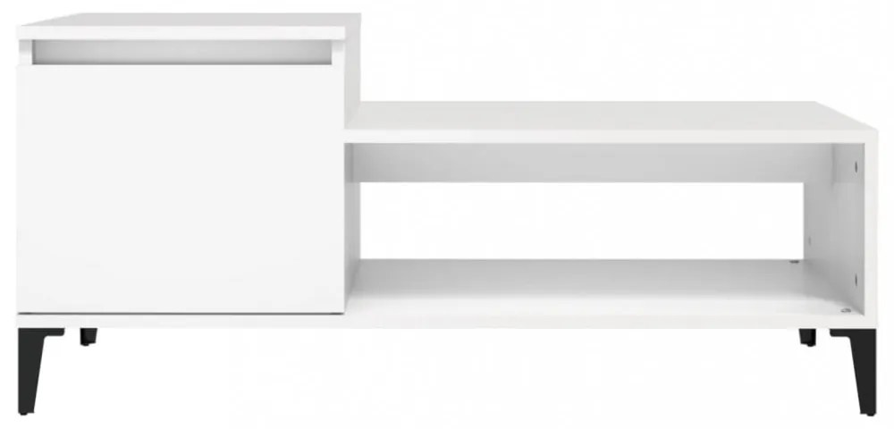 fehér szerelt fa dohányzóasztal 100 x 50 x 45 cm