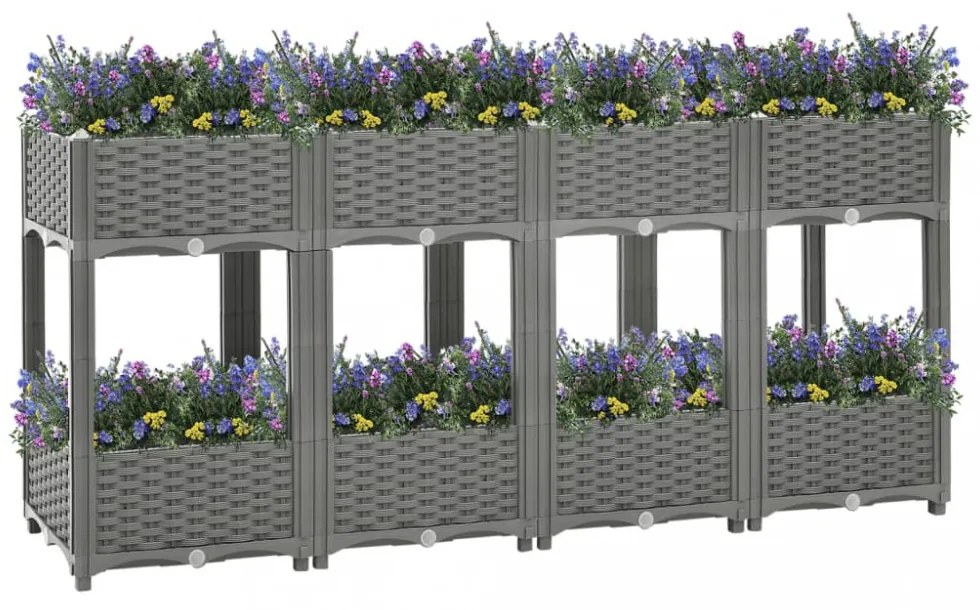 polipropilén magaságyás 160 x 40 x 71 cm