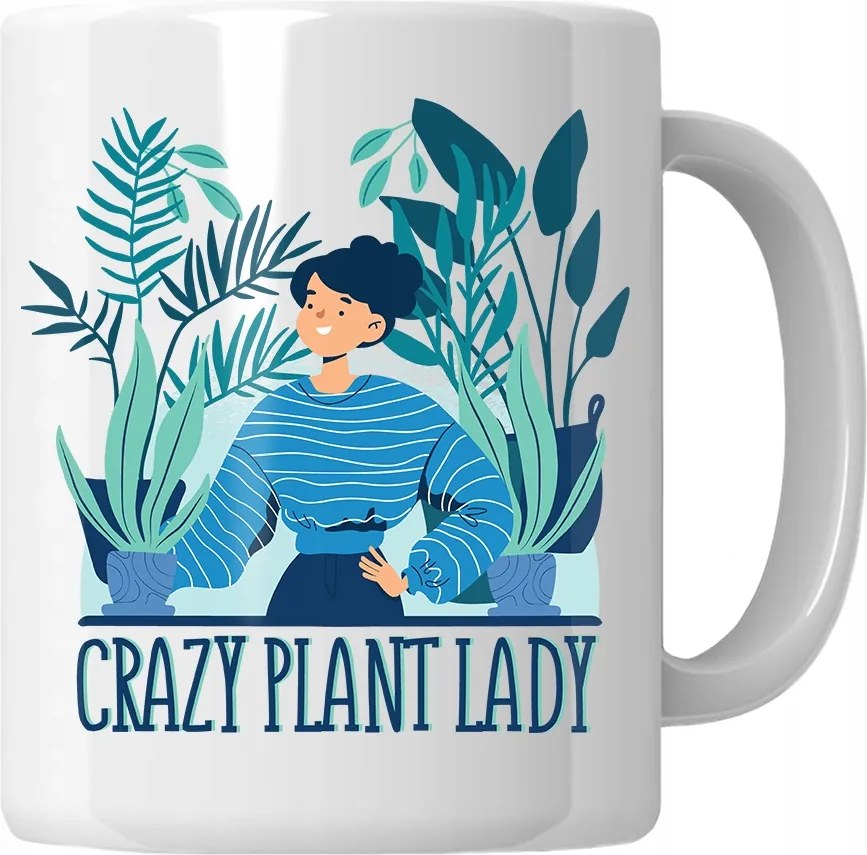 Crazy Plant Lady Bögre Ajándék Kertésznőnek