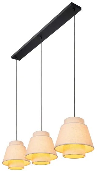 Lucide 21435/03/38 - Csillár zsinóron TRIBUTE 3xE27/40W/230V krémes