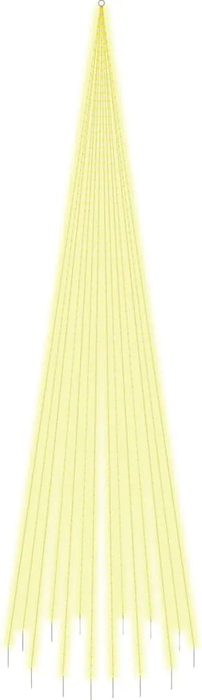 vidaXL karácsonyfa zászlórúdon 1134 meleg fehér LED-del 800 cm