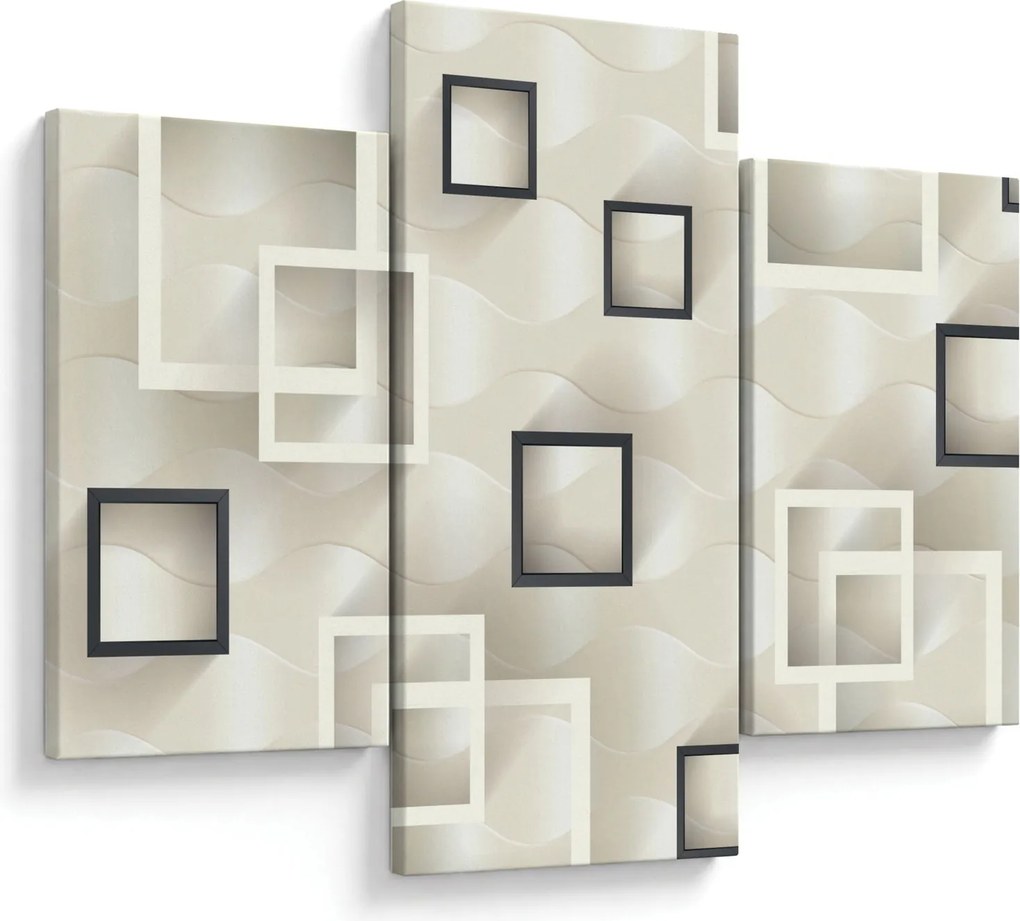Geometriai absztrakt kép (90x60 cm)