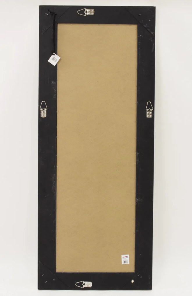 Szögletes élcsiszolt fali tükör fazettás díszes tükrös keretben 151x61x5,5cm