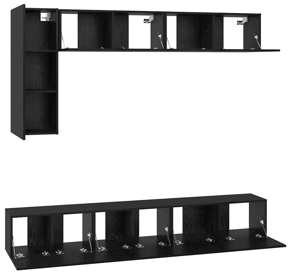 TV szekrény garnitúra 6 pcs Musta tammi 30.5 x 30 x 90 cm