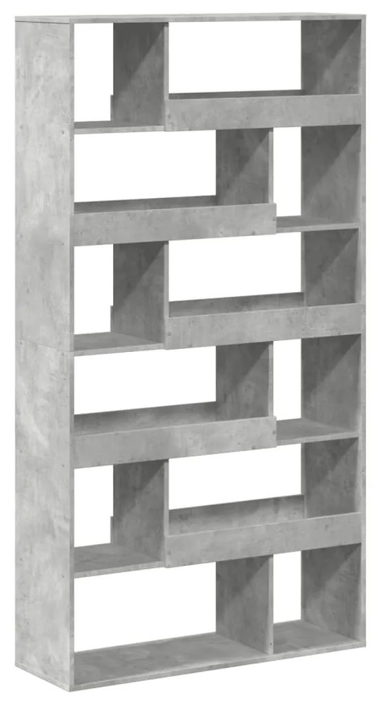 betonszürke szerelt fa térelválasztó 100 x 33 x 187,5 cm