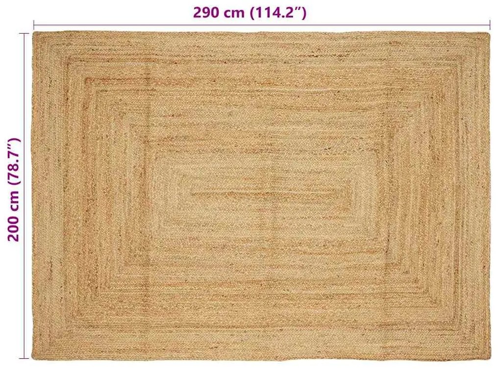 Szőnyeg Bézs 200 x 290 cm Juta
