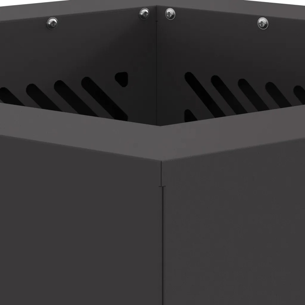 Fire Pit Black 38 x 38 x 51 cm Cold-rolled steel