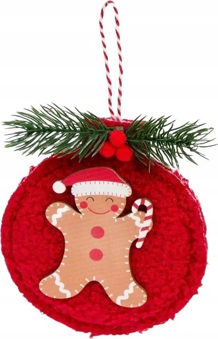 Karácsonyfa Medál Mézeskalács ember plüss lógó dekoráció az ünnepekre