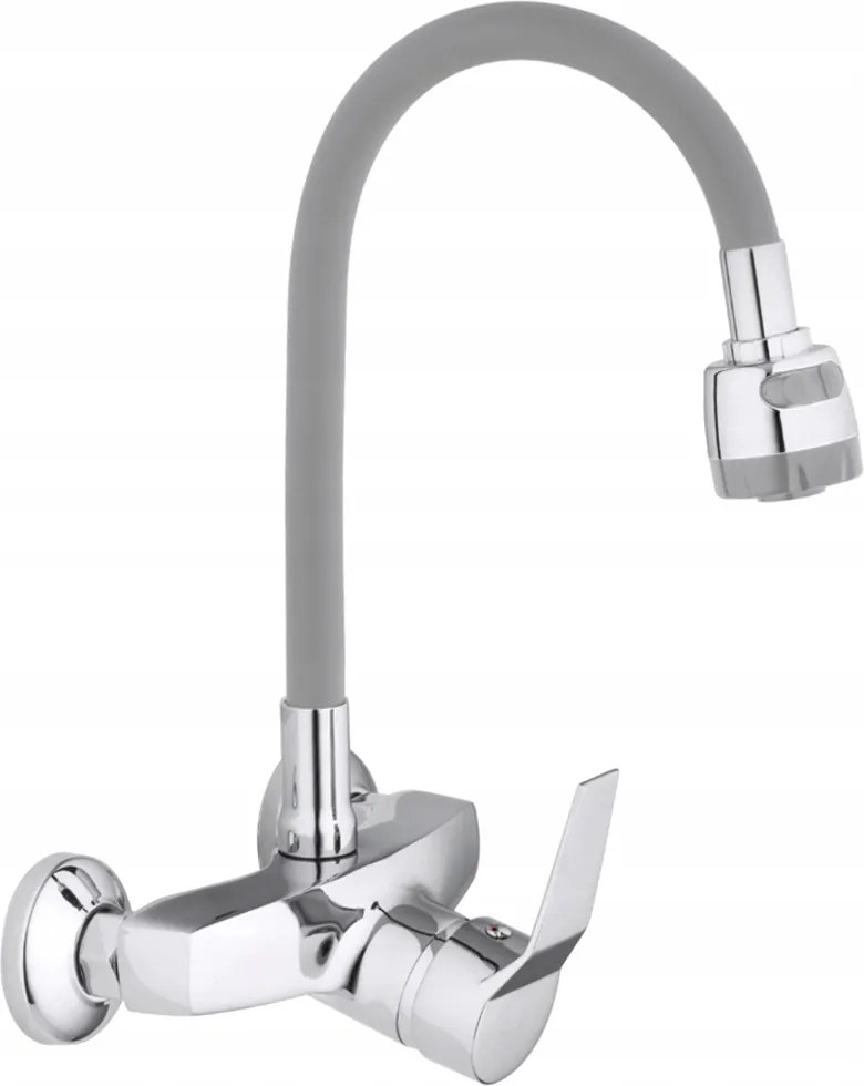 Konyhai Mosdó Csaptelep Flexibilis Szürke Kétfunkciós Csaptelep