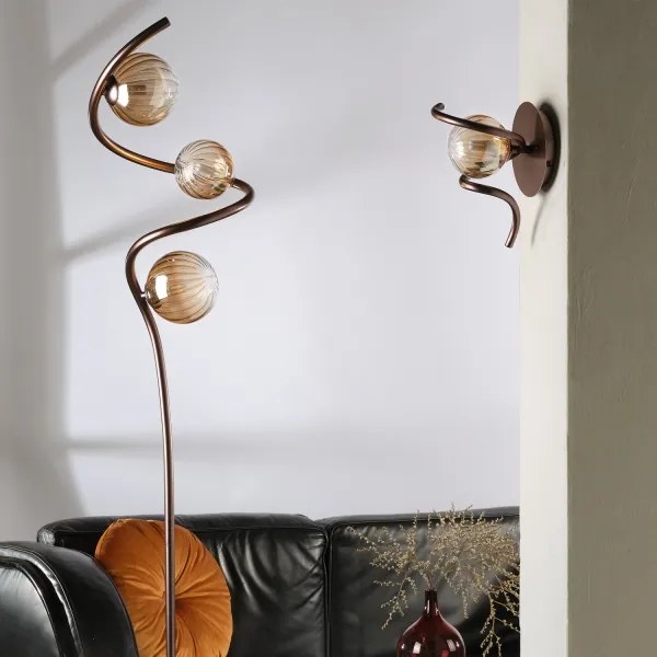 ONLI - Állólámpa FRIDA 3xG9/10W/230V réz