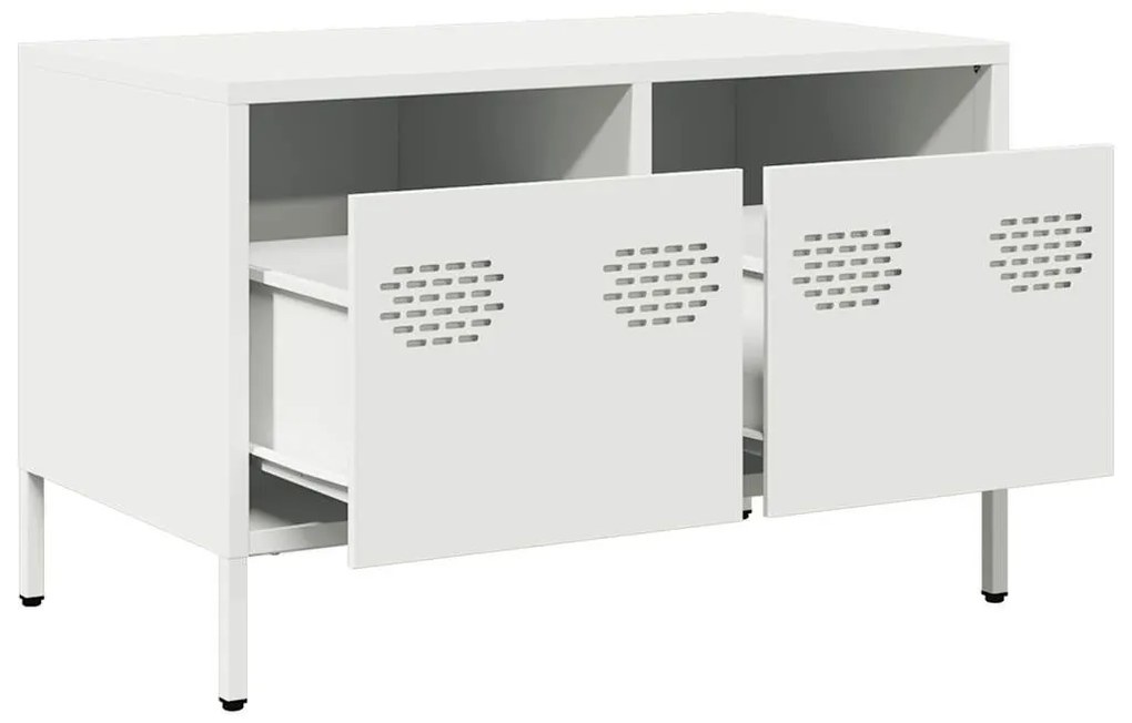 fehér hidegen hengerelt acél TV-szekrény 68 x 39 x 43,5 cm
