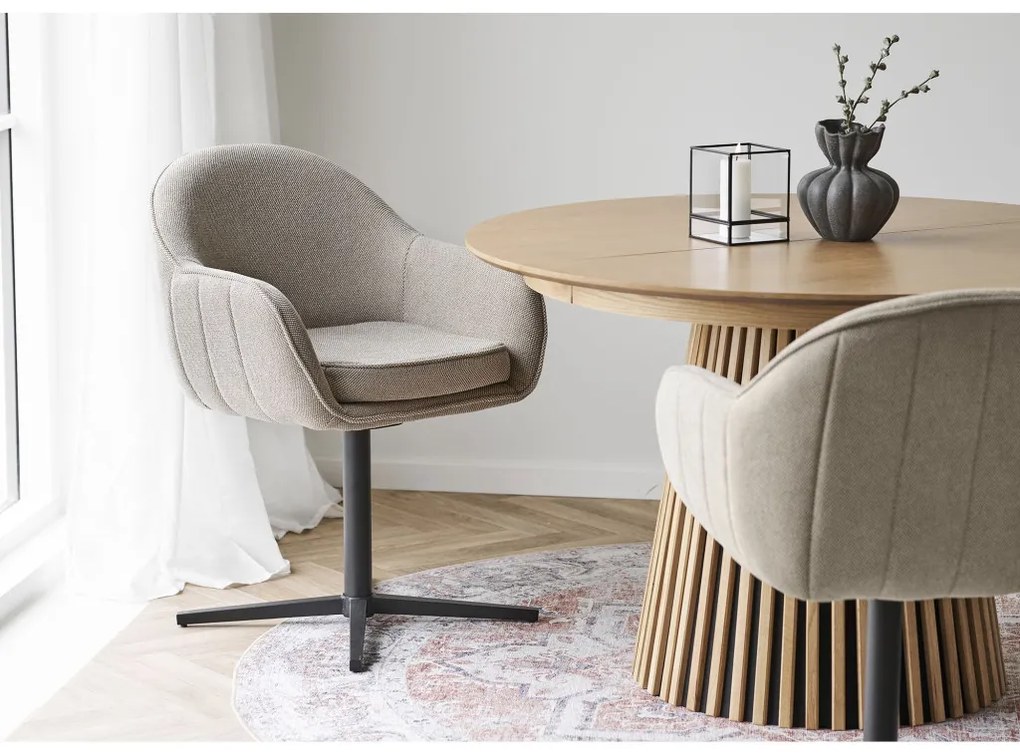 Tamera étkezőszék forgóval, világos szürke, fekete