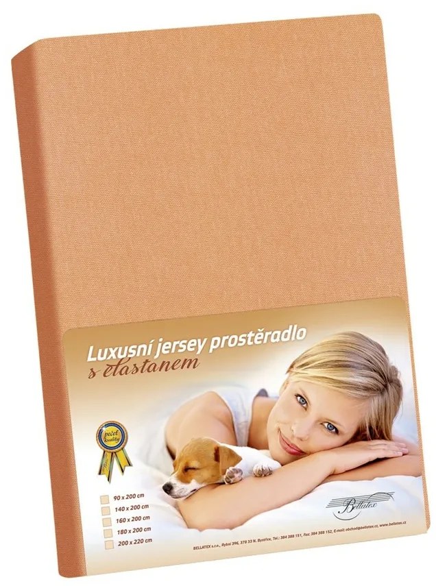 Jersey lepedő elasztánnal lazac , 90 x 200 cm, 90 x 200 cm
