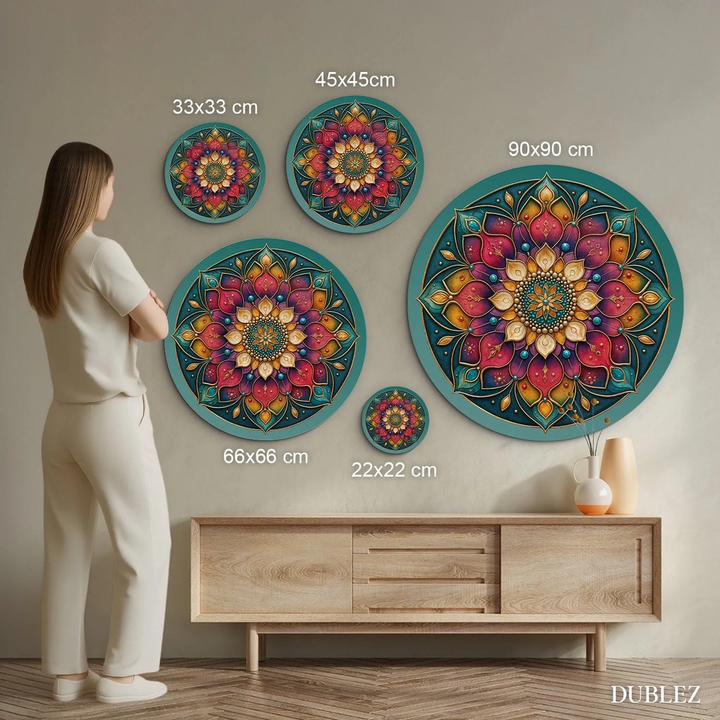 DUBLEZ | Fából készült mandala kép - Kivételes | Prémium UV nyomtatás