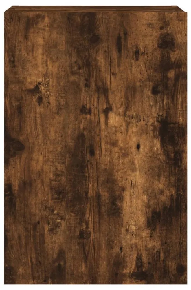 2 db füstös tölgy színű szerelt fa TV-szekrény 40,5x30x60 cm