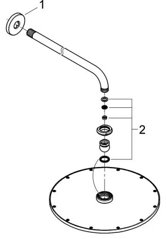 GROHE 26066DC0 - RAINSHOWER COSMOPOLITAN 310 zuhanyrózsa, 380 mm, rozsdamentes acél