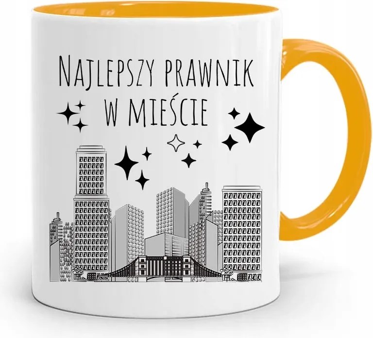 Sárga Ügyvéd Bögre A Város Legjobb Ügyvédje fényképes nyomtatással