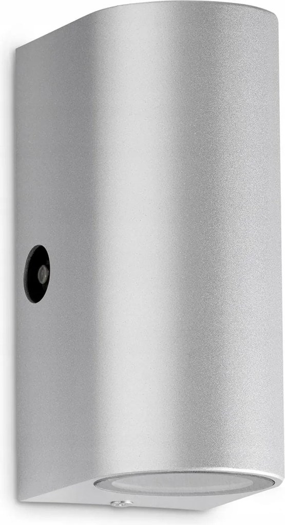 Telefunken Led kültéri fali lámpa szenzorral, 10 W, ezüst, IP44