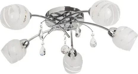 Rabalux beltéri mennyezeti lámpa e14 5x60w króm/fehér melissa